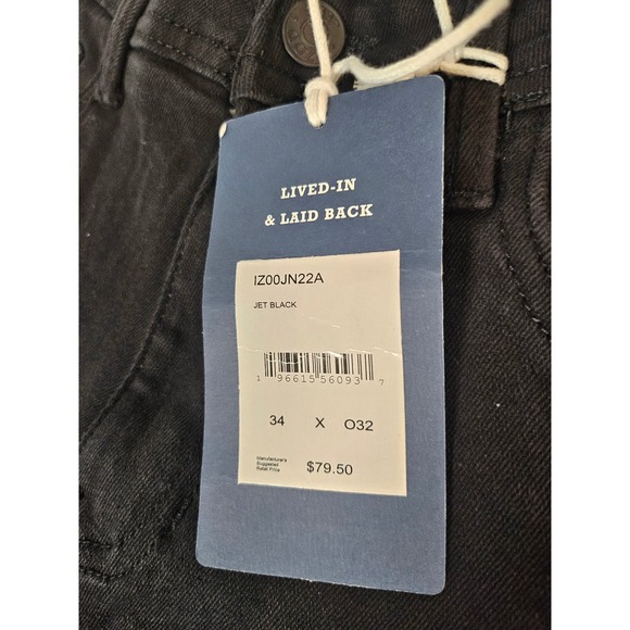 IZOD Slim Fit Jeans Mens 34x32 Jet Black NEW Ultra Softflex Sportflex IZ00JN22A - Picture 4 of 9